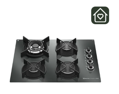 Encimera a Gas 4 Quemadores Electrolux Home Pro Cocción Precisa y Quemador Desplazado KE4HP